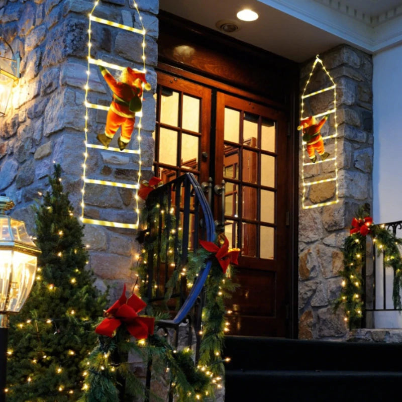 Échelle LED Noël avec Père Noël -30%